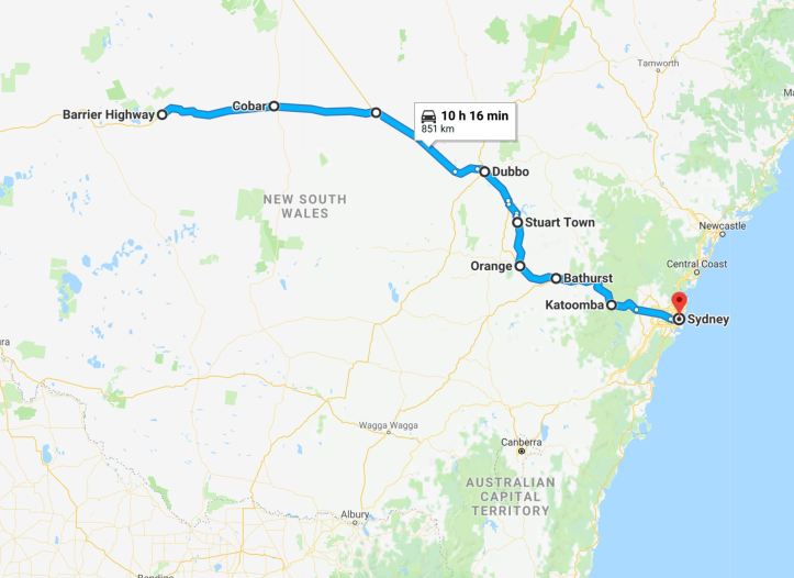 Africa Twin - Outback 2017 - Map - Day 14